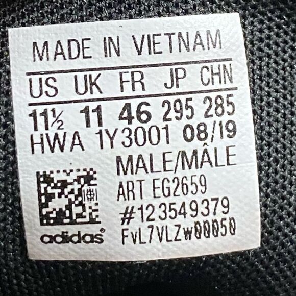 Adidas  Roguera 'Core Black' mens athletic Sneakers size 11.5 - Picture 9 of 10